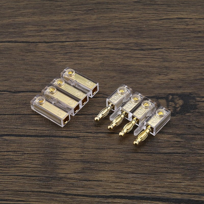 ECSiNG 4 Way Banana Plugs 4mm/4.5mm 4 Way Cable Connector
