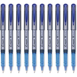 Pilot V Razor Point Liquid Ink Marker Pen Extra Fine Point, Blue 10-PACK(11021)