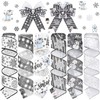6 Rolls 30 Yard Winter Wired Ribbon 2 Inch Snowflake