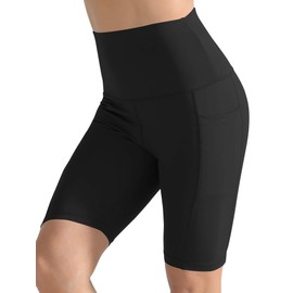 CADMUS 3 Pack Women 9" Biker Compression Short Leggings for Yoga Workout with Big Pockets,3 Pack,1026,Black,XX-Large