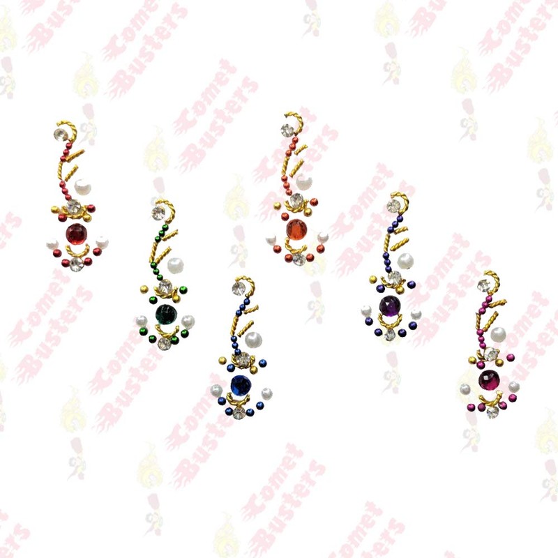 Comet Busters Multicolor Partywear Long Bindi
