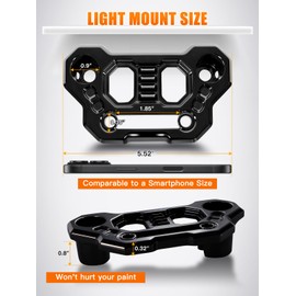 UNI-SHINE 2-Pack Hood Mounting Brackets for Light Bar Fit for Jeep Wrangler JL JLU Gladiator JT 2018–2025 Aluminum A-Pillar Auxiliary Cowl Mounts for LED Pod & Ditch Lights
