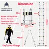 12.4 Feet Aluminium Telescopic Ladder Extension Portable EN131 Standards Folding