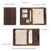 Contacts Full Grain Leather A5 Binder Portfolio 6 Ring Binder