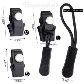 Framendino, 12 Pack Universal Instant Zipper Repair Kit Fix Sliding Teeth Screw Head for Replacement