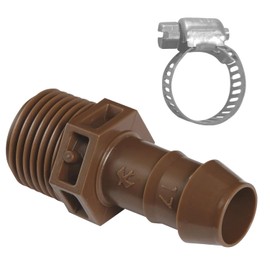 LECTO Rain Bird Drip Irrigation PVC Adapter, Universal Fit for 5/8", 1/2", .700" Drip Tubing Kit (Adapter, 3, Kit)