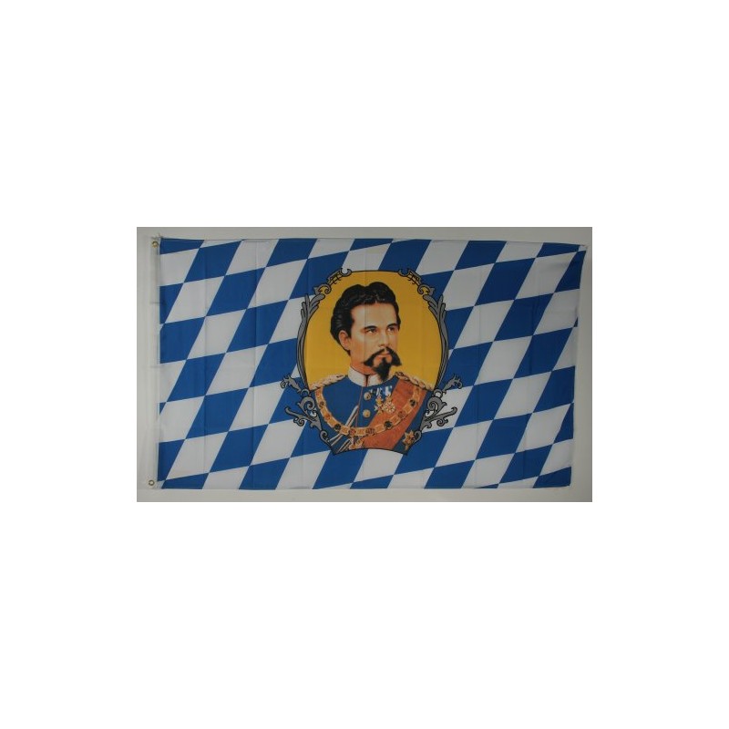 Flaggenking flag Ludwig the Bavarian, weatherproof, 150 x 90 x