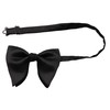 Lovacely Mens Oversized Satin Silk Bow Tie Solid Color Formal