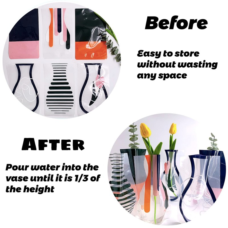 BLOFLO Collapsible Flower Vase, Foldable Vase, Expandable Vase, Plastic Flower