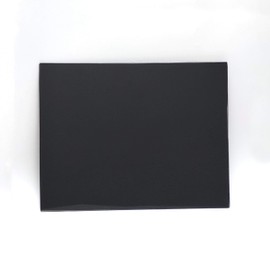 VASUHOME Glass Cutting Board, 16*12 inch Set of 1 Tempered Glass Cutting Board, Decorative Square Place Mat for Kitchen, Scratch, Heat, Shatter Resistant Cutting Mat, Silk Screen Black