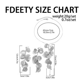 FDEETY Jewellery Set for Women Ginkgo Leaf Tassel Petal Necklace and Earrings Character and Elegance Suitable for Parties and Events, Copper