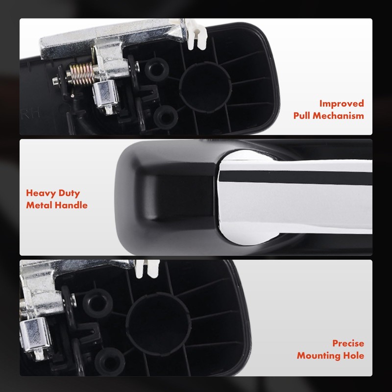 A-Premium Upgraded Metal Exterior Door Handle Compatible with Ram 1500
