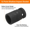 uxcell 1/2" Drive x 16mm Shallow Impact Socket 12-Point Metric