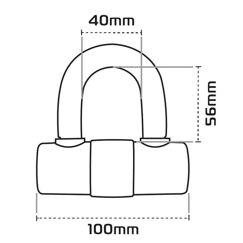 Oxford HD Max Orange High Security Motorcycle Steel Disc Lock