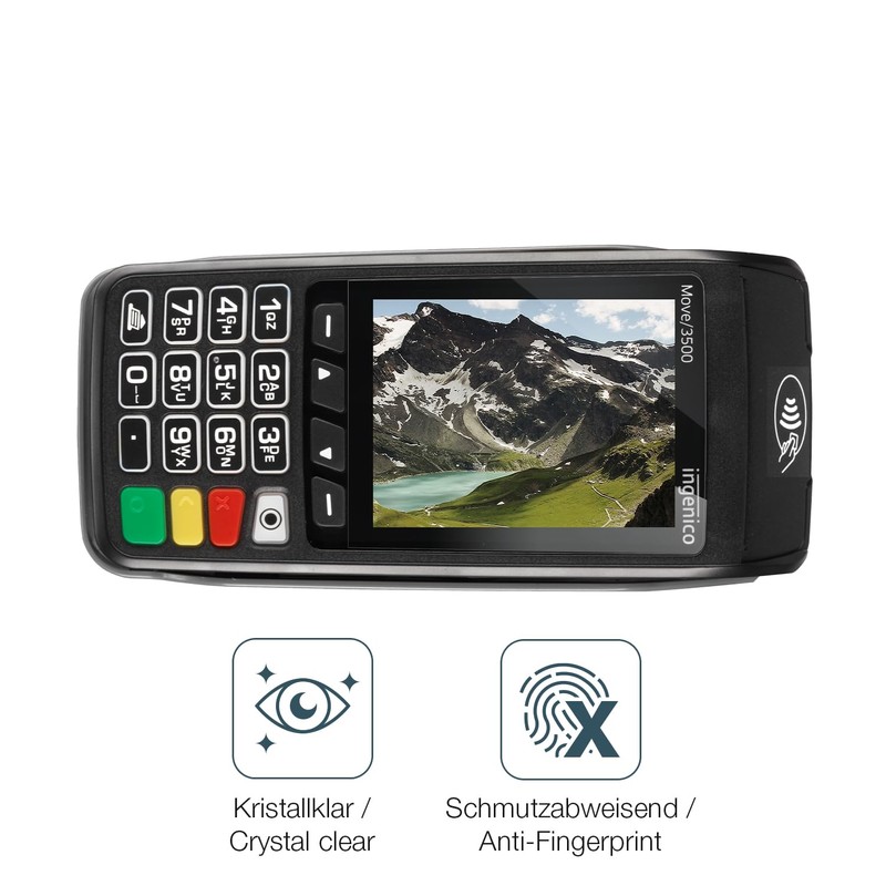 dipos I 4x Clear Screen Protectors for Ingenico Move 3500