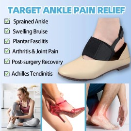 Hanzoto Arch Support Sleeves Brace Pair Adjustable Compression for Plantar Fasciitis