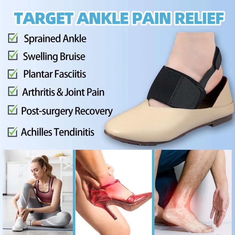 Hanzoto Arch Support Sleeves Brace Pair Adjustable Compression for Plantar