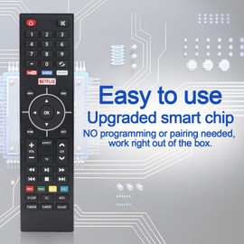 New Replaced Remote Control for Westinghouse/Element Smart LED UHD 4K TV KY49C-178F WD40FB2530 LSJ5017 WE50UB4417 WE55UB4417 ELSW3917BF WD32HBB101 E4STA5017 E2SW5018 with 4 Shortcut Buttons