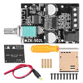 Sarini 2x50W ZK-502L bluetooth 5.0 mini Digital Power Amplifier Board with Switch and Adjustable Volume with shell