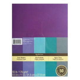 Recollections Cardstock Paper, Blue, 8 1/2 x 11 Cool Waters by Recollections