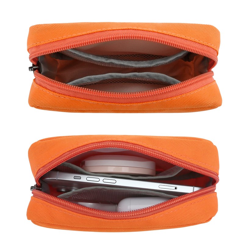 JINSI Small Makeup Bag Cosmetic Pouch Zipper Mini Tech Charger