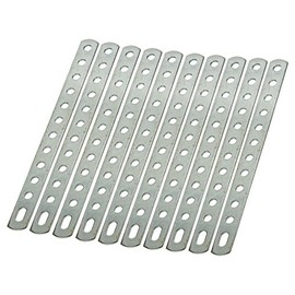 tomzz Audio 2400-031 Perforated Strips Metal Set of 10 192 x 16 mm for Various Uses Stable Version