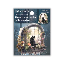 45 pcs Junk Journal Scrapbook Sticker, Junk Journal Supplies, Aesthetic Washi Materials, Decorative Ephemera Planner Arts Craft, Watercolor Scrapbooking for Adults (Cat Adventure)