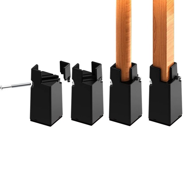 RCHYFEED Adjustable Bed Risers 10 cm with Screw Clamp, 4