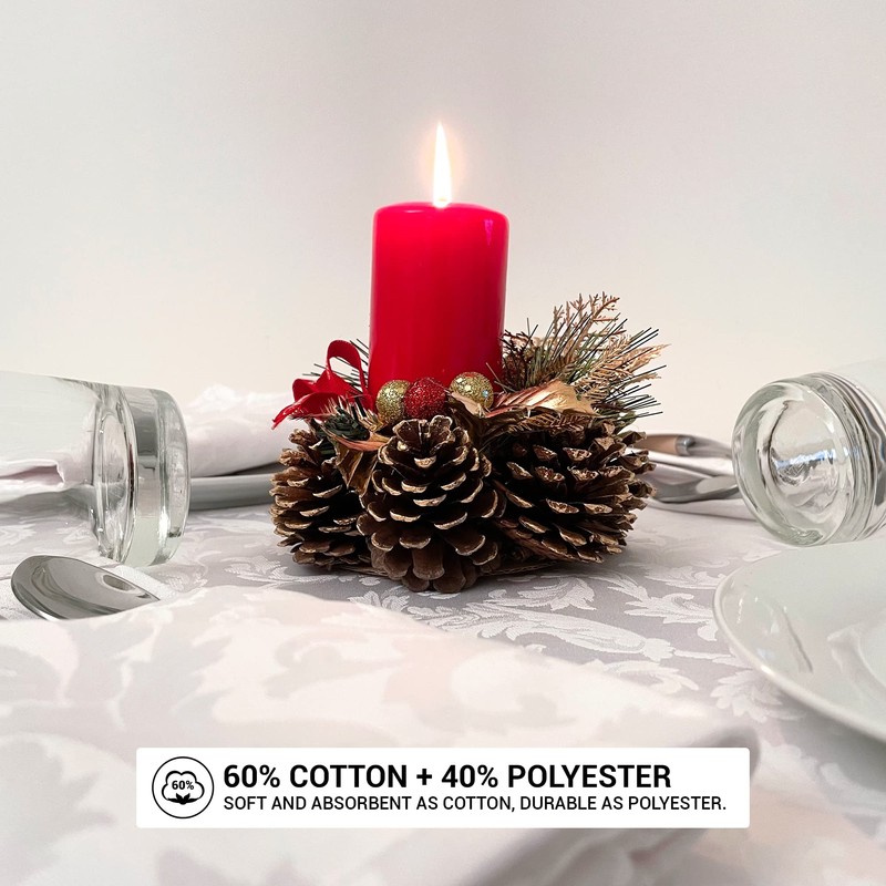 GDN Napkin Set 6 Pieces Christmas White Jacquard 45 x