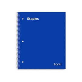 Staples 1-Subject Notebook, 8" x 11", Graph Ruled, 100 Sheets, Blue (ST58323)