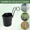 Joyfernal 12" Balcony Railing Planters, Outdoor Hanging Planter for Fence,