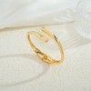HUAYUNFANG Gold Bangle Bracelets For Women Fashion Statement Thin Open