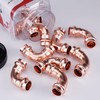 ROGVOC Copper Press Fitting 90 Degree Elbow Fittings, 10-Pcs 1/2