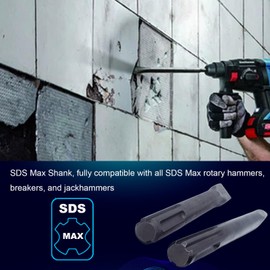 Phyxlyn 24-Inch SDS Max Set, 1 Inch Flat Chisel and Point Chisel, Ideal for Concrete Demolition, Tile Removal Tool for SDS-Max Hammer Drill Attachment, 40Cr Alloy Steel