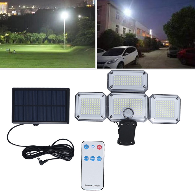 4 Head Solar Sensor Light 7700K 8W IP65 3 Gear
