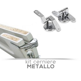 Schläfer | 4538023 - Universal Toilettensitz Scharniere, Paar verstellbare Messing-Ersatzscharniere für Toilettensitz-Tablet, Toilettendeckelscharniere Chrom