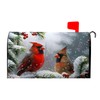 Winter Mailbox Covers Cardinal Bird Mailbox Cover Magnetic Christmas Red