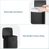 Arlopu 8 Gallon 30L Slim Square Stainless Steel Step Trash