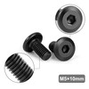 Tunejoy Flat Head Screws Black M5 x 10 mm Flat