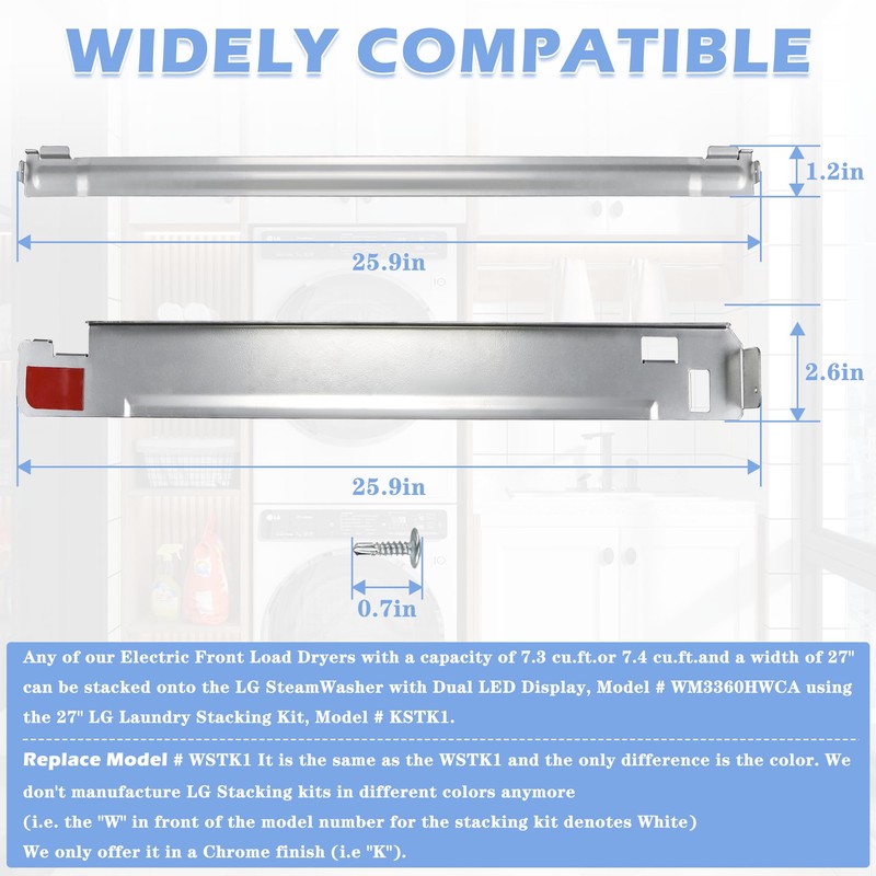 TOMOON KSTK1 Laundry Stacking Kit for 27" L-G Washer and