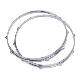 2Pcs Alloy Drum Hoop Set, 10 Hole 14in Decorative Drum Hoops for Performance and Travel, Improve Sound Quality, Easy Installation, Visual Decoration, Universal Adaptability
