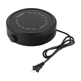 Mini Electric Stove, Portable Round Hot Plate, Electric Ceramic Stove, Multifunction Home Heater for All Flat-bottomed Utensils Ceramic for Making Tea, Coffee (Black)