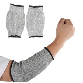 1 Pair Safety Work Sleeve Arm Protective, HPPE Cut Resistant Anti Abrasion Long Sleeve Work Gloves - 5 Levels Of Cutting Resistance, Abrasion Resistance(20cm length)