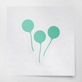 Decal Stickers of St Patricks Balloons (Mint) (Set of 2) Luxury Weatherproof Decal Stickers for Laptop Desktop Smartphone Car Dirt Bike Wall Room Mason Jar Bathtub Door - BICVER1c95743MI0124