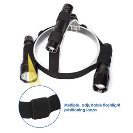Cocoarm Head Mount Torch Head Band Lamp Headlamp Replacement Headband Head Lights Adjustable Band Head Torch Nylon Hands-Free Strap Holder for Torch