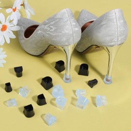 10 Pairs Heel Protectors for Grass Heel Caps for High Heels Anti-Slip Noise Reducing Heels Replacement Tips 5 Sizes Repair Caps Covers for Outdoor Grass Gravel Bricks Protectors