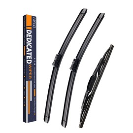 Replacement for GMC Terrain 2010-2017,Chevy Equinox 2010-2017 Silent Wipers -FAPIUO Front and Rear Windshield Wipers 24"/17"+13" Full Blade Set (3 Pack)