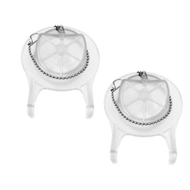 Toilet Flappers Replacement Compatible for GA715014-GEG1 (Transparent) 3 Inch with Stainless Chain and Hook - Reliable Toilet Flapper, Pack of 2