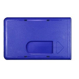 Waizmann.IDeaS® 1 x Protective Cover Card Case Bank Card Case EC Cards Plastic Cards Credit Cards Polycarbonate Thumb Slot, Blue F. 1 card 10x, Modern