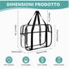 Dexpally Borsa Trasparente per Lavoro PVC Borsa Trasparente Concorsi Clear